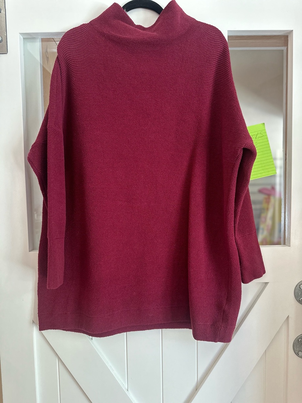 Free People Wine Red Turtleneck Sweater